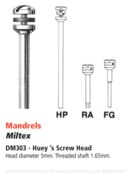 303 Huey's Screw Head Mandrels HP 12/pk