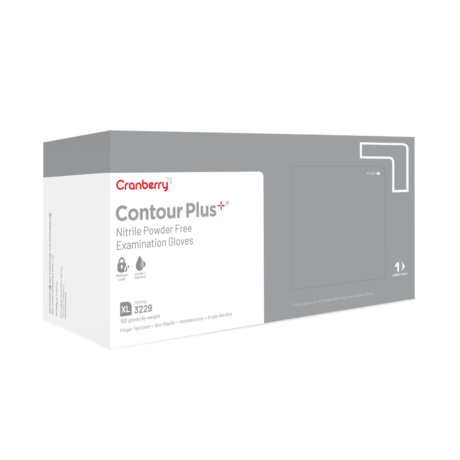 Contour Plus Nitrile Examination Gloves, Powder-Free, Extra Large, 100/Box, 3229 thumbnail 2