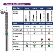 Round End Cylinder Diamonds 881-016F 6/Pk