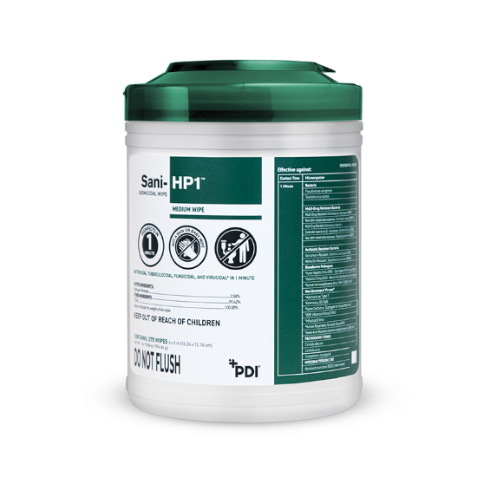 Sani-HP1 Disinfectant Wipes Medium Canister 275/Cn thumbnail 7