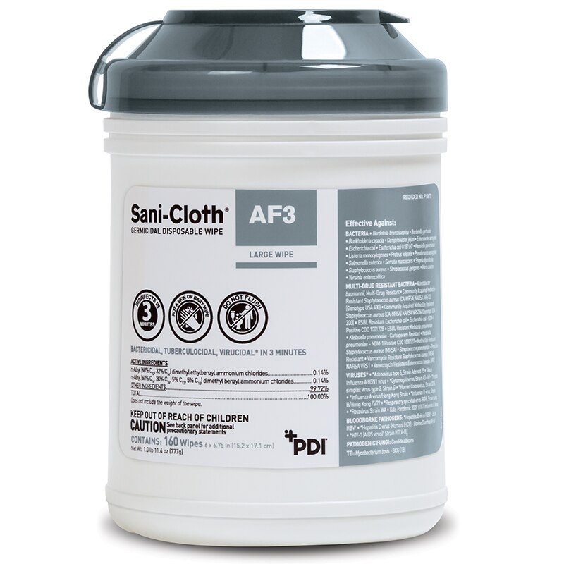 Sani-Cloth AF3 Wipes Large 160/Pk x 12/Cs product image