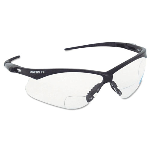 Nemesis V60 RX Bifocal Safety Eyewear Clear +2.5/Black Frame thumbnail 2