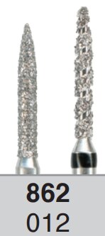 NTI Diamond Bur Friction Grip Short Shank Medium 862-012C 5/Pk thumbnail 4