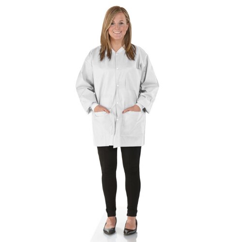 SafeWear Disposable Hipster Jacket, Extra Large, White Frost, 12/Pk, 8105-D thumbnail 10