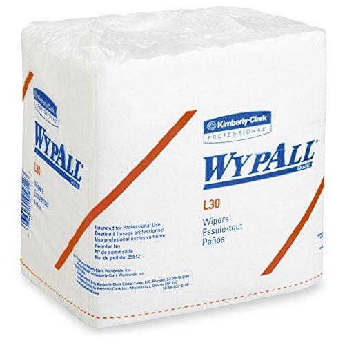 WypAll L30 Cleaning Towel 1/4 Fold Disposable Crepe 12.5 in x 13 in Wt 1080/Ca product image