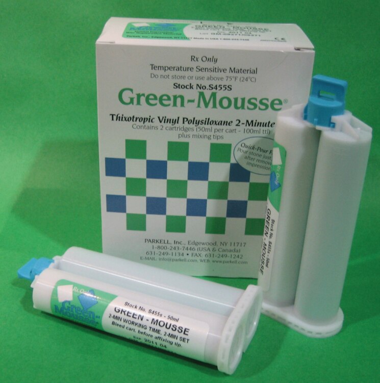Green-Mousse VPS Bite Registration Material, Automix Split Cartridge, 50 ml, 2/Pk, S455S thumbnail 8
