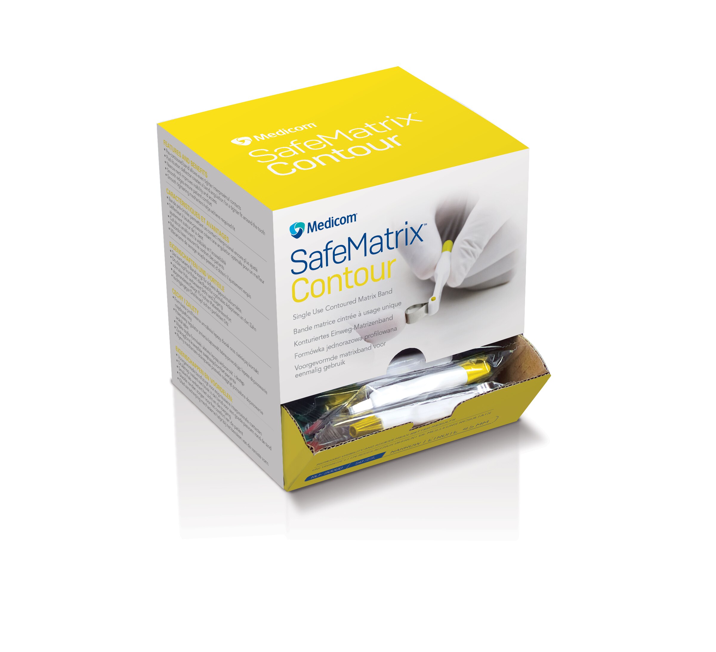 SafeMatrix Bands 4.5mm Narrow Contour Yellow 50/Bx, 30060 thumbnail 10