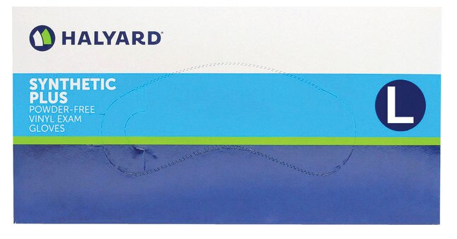 Synthetic Vinyl Exam Gloves Large Clear Case of 10 thumbnail 3
