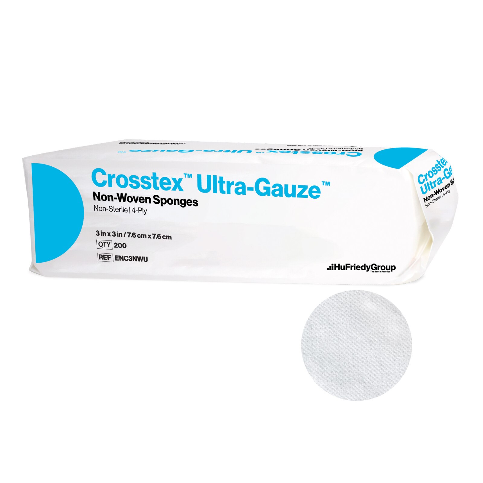 Ultra Gauze Non-Woven Sponges, Non-Sterile, 4-Ply, 3" x 3", 4000/Pk, ENC3NWU thumbnail 9