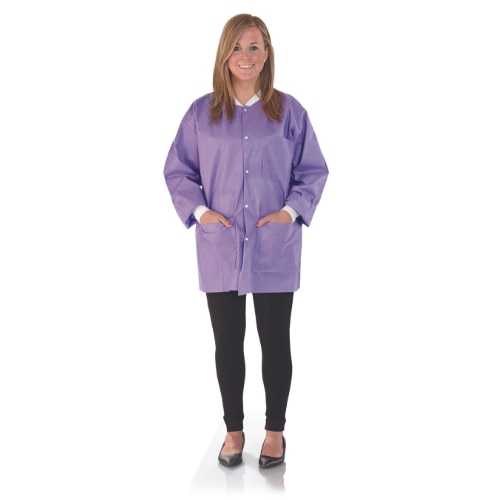 SafeWear Disposable Hipster Jacket, Small, Plum Purple, 12/Pk, 8103-A thumbnail 10