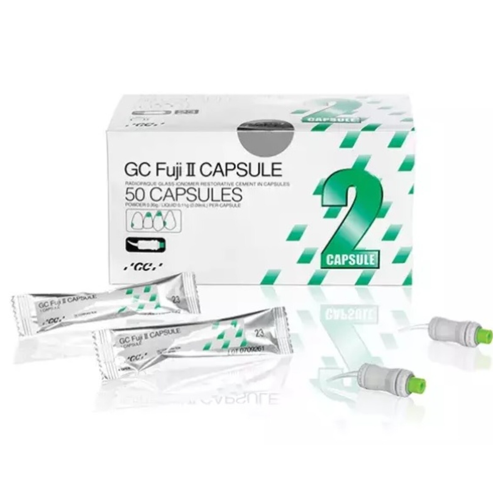 Gc Fuji Ii #23 Dark Gray Capsules Box Of 50. Fluoride-Releasing Radiopaque Self-Cure Glass thumbnail 7