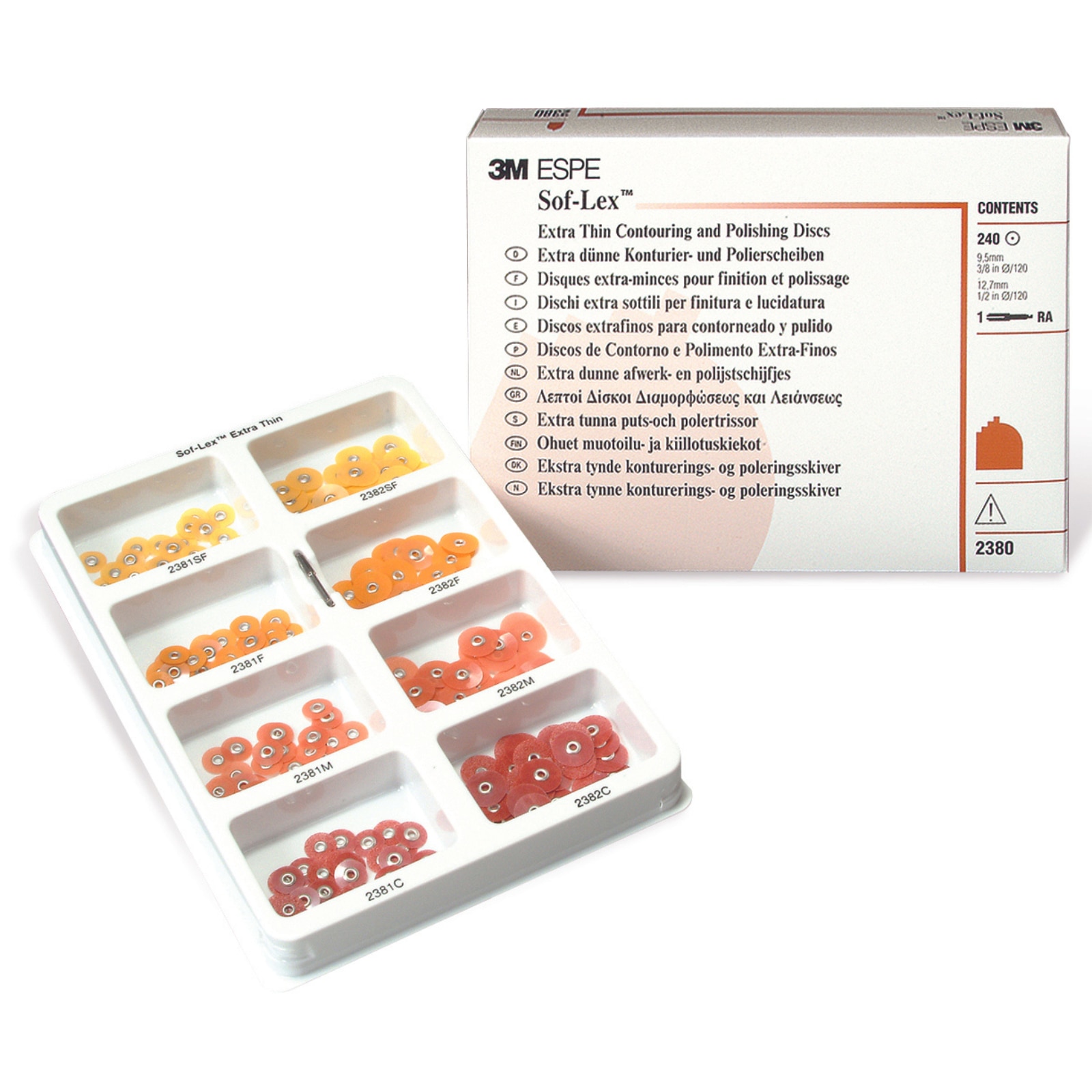 Sof-Lex XT Contouring and Polishing Kit, Extra Thin, Pop-On, Assorted, 1/Pk, 2380 thumbnail 9