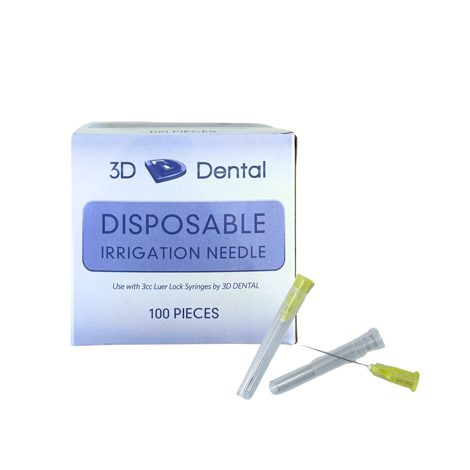 Endo Irrigation Needles 27ga Half-Cut 100/Pk Yellow product image