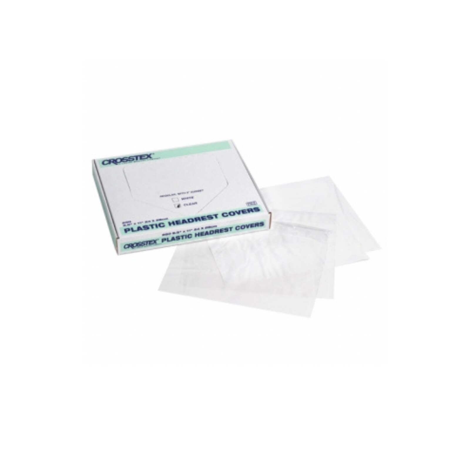 Headrest Cover Plastic 9.5x11 Clear 250/Box product image