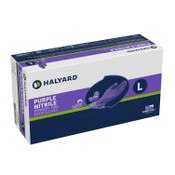 Purple PF Nitrile Glove N/S Large 100/Bx