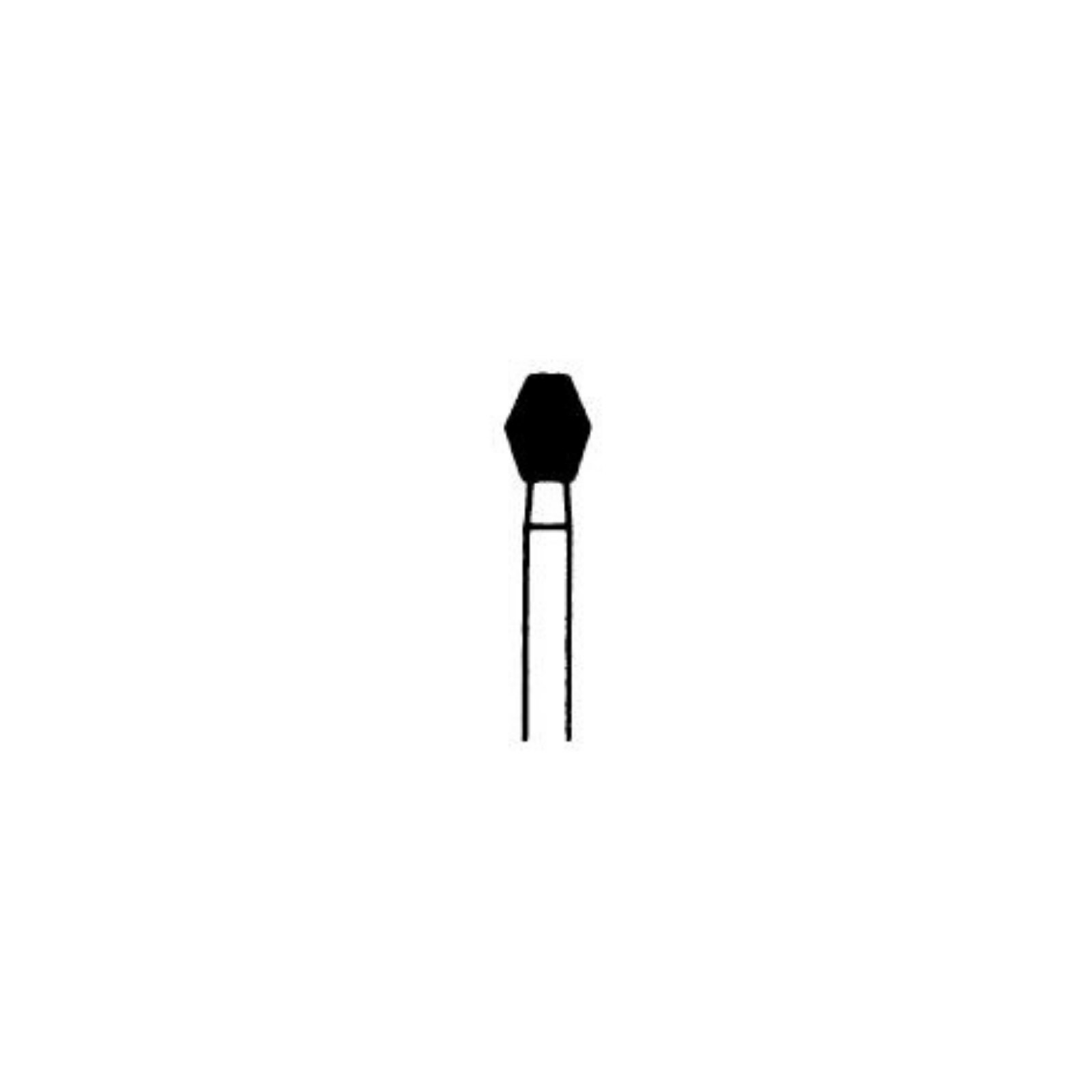 Meisinger Diamond Bur, FG, Double Cone Barrel, # 811G, 3.3 mm, Coarse, Green, 5/Pk, 811G-033-FG product image