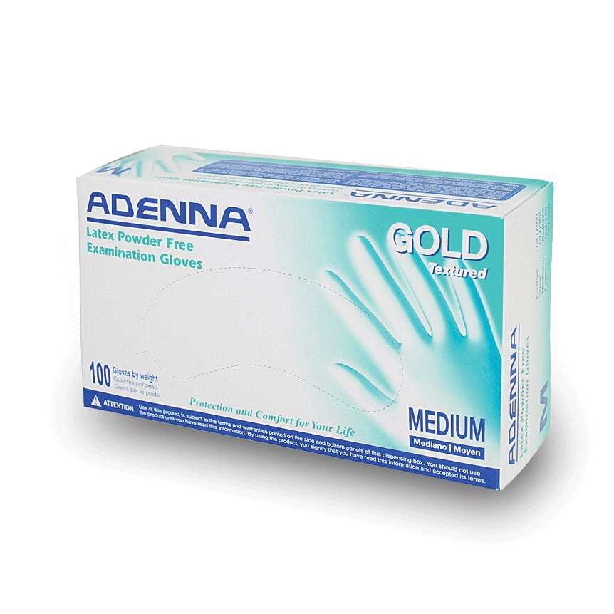 Adenna Gold Texture PF Latex Chlorinated Gloves X-Large 100/Box GLD268 thumbnail 3