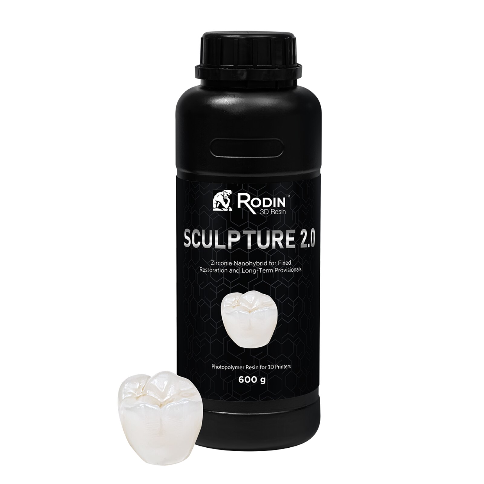 Rodin Sculpture 2.0, Ceramic Nanohybrid, 3D Resins, A1, 600 Gr, 1/Pk, 23893 product image