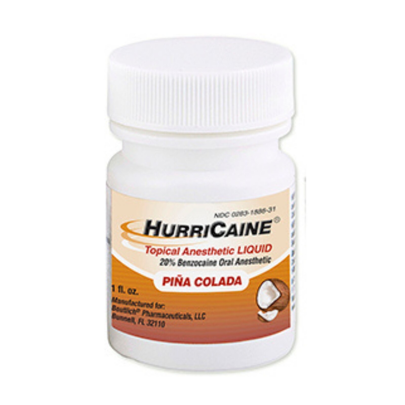 Hurricaine Topical Liquid Pina Colada 1oz/Jr product image