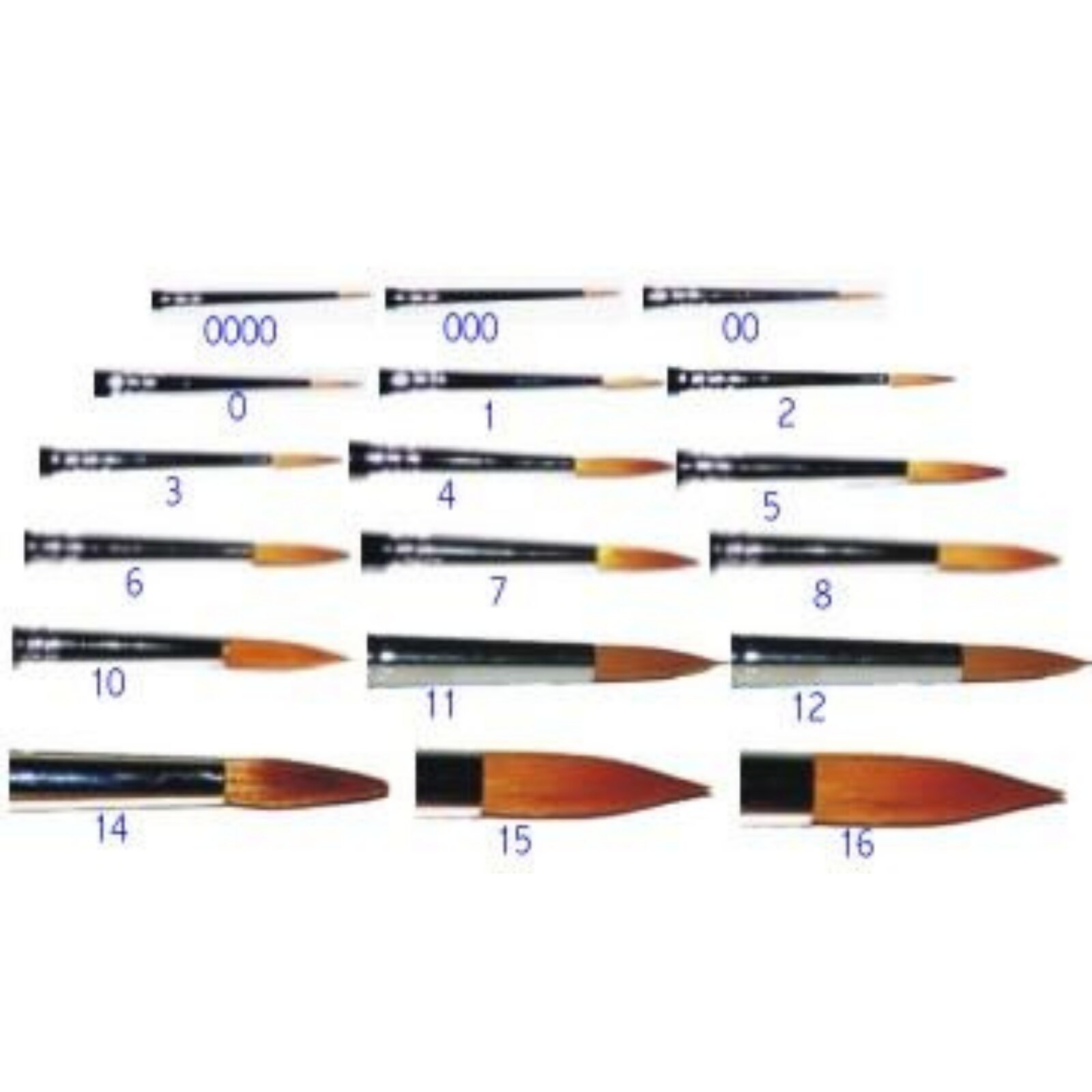 DuraLay Ceramist Brush Red Sable #00 Ea product image