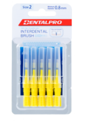 Interdental Brush I-Shaped Size 2 Yellow 10/Pk