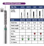 Round End Cylinder Diamonds 881-014F 6/Pk