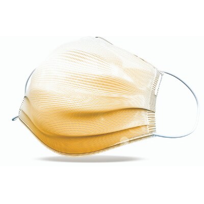 Repel 4-Ply Premium Face Mask 50/Bx Gold/Amber ASTM 3 thumbnail 2