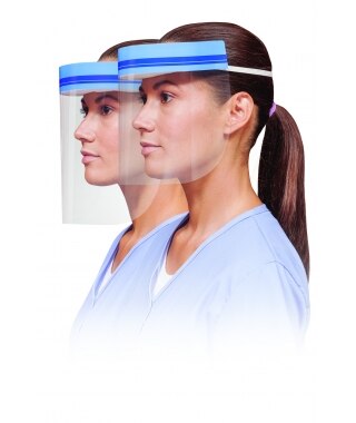 Face Shield Clear 9" with Elastic Headband Box of 18 thumbnail 2