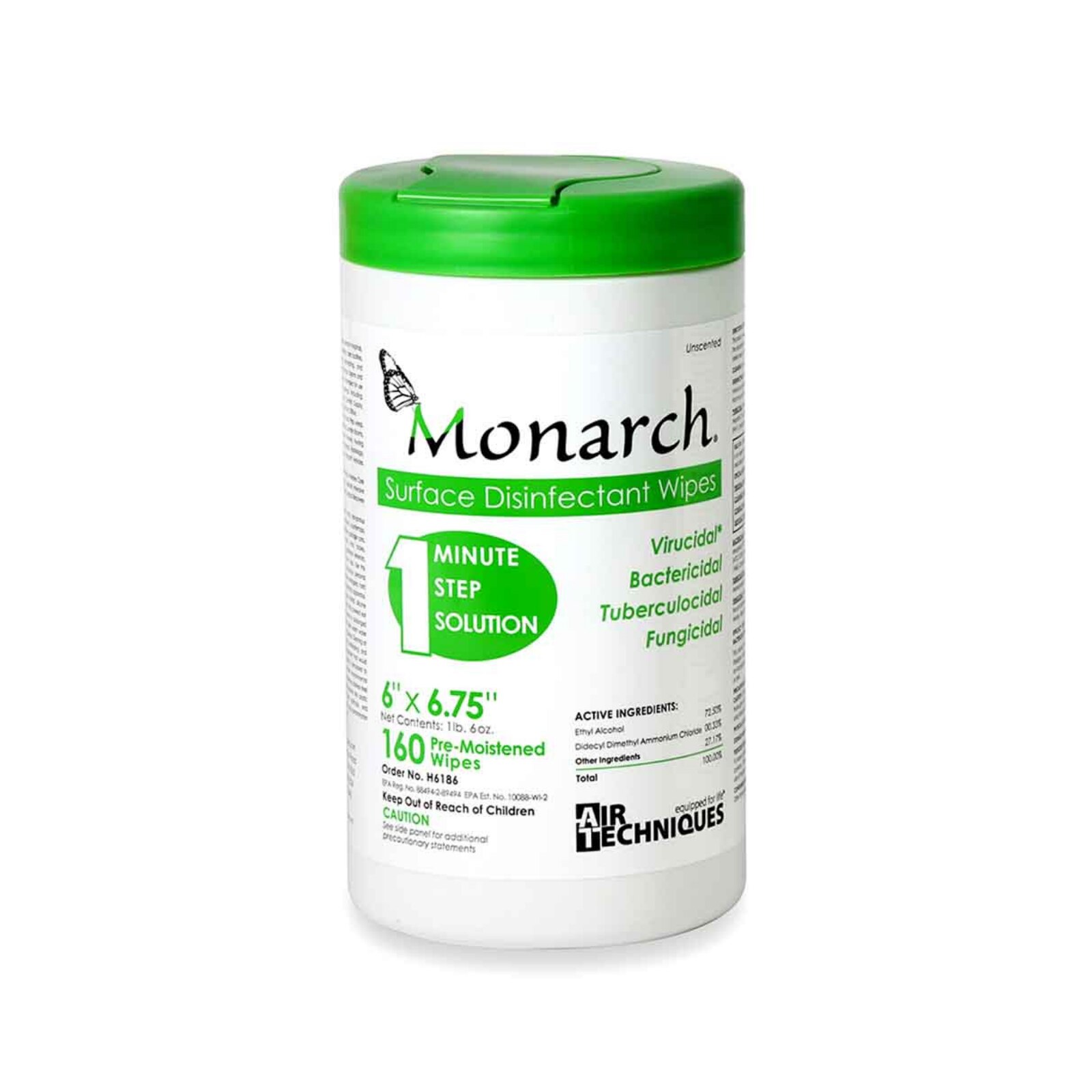 Monarch Wipes 6" x 6.75" 160/Can x 12/Cs product image