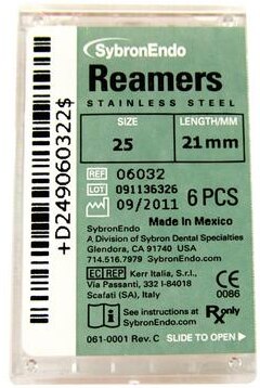 Stainless Steel Hand Reamers with Plastic Handles, 21 mm, # 25, Red, 6/Pk, 06032 thumbnail 5