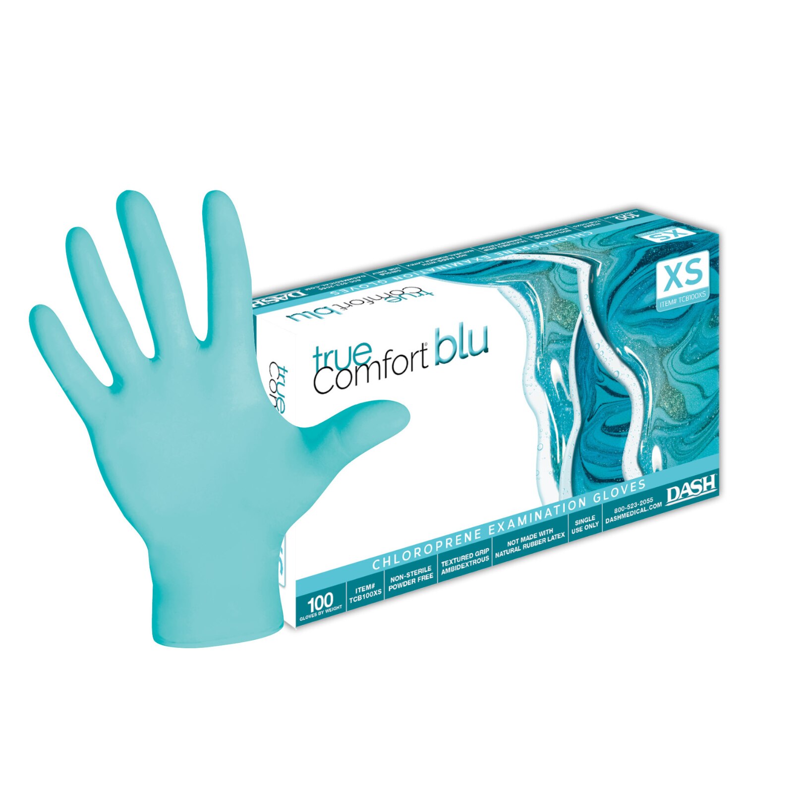 True Comfort Blu Chloroprene Gloves 100/Pk Large thumbnail 9