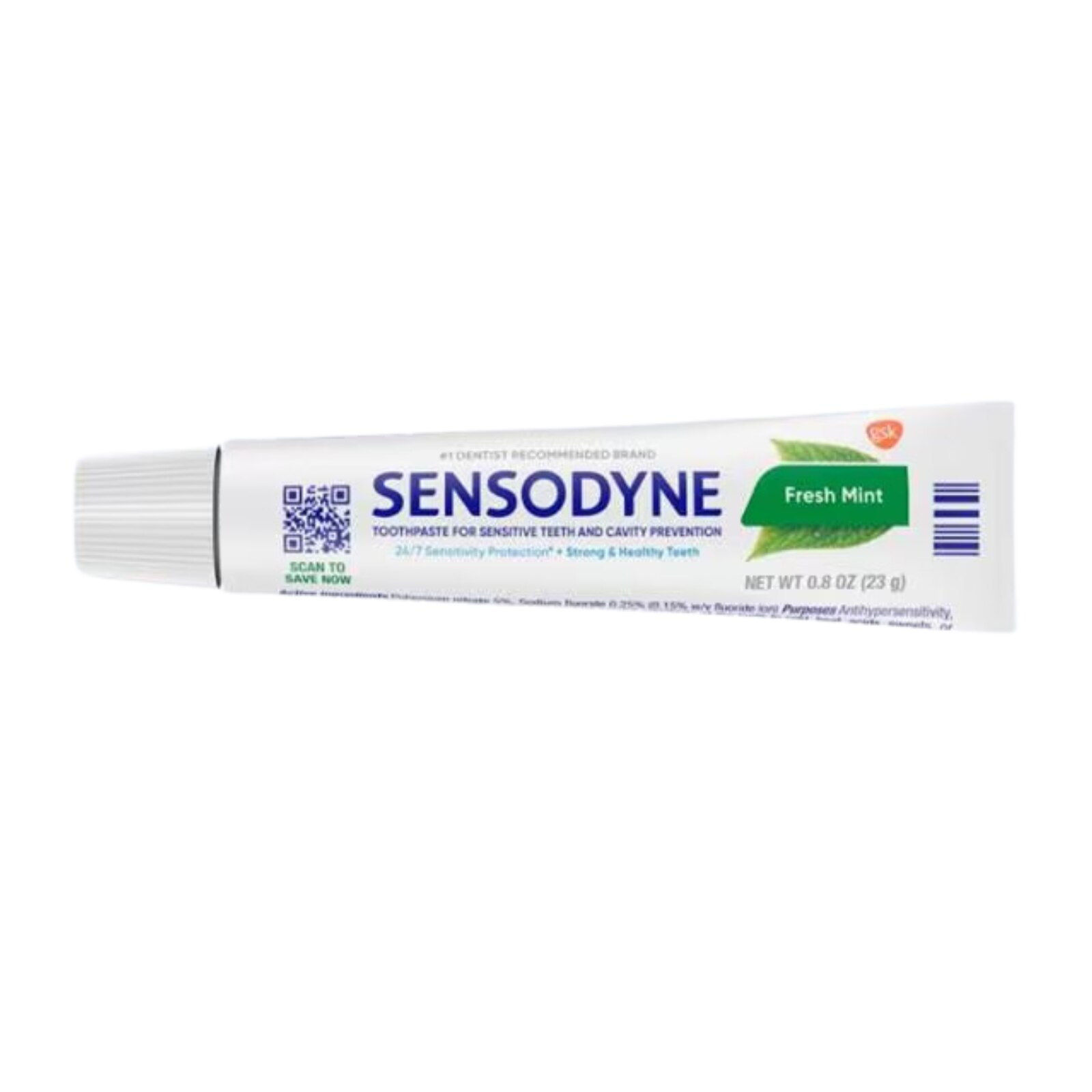 Sensodyne® Fresh Mint Toothpaste, 0.8 oz., 50 cartonless tubes/cs. product image