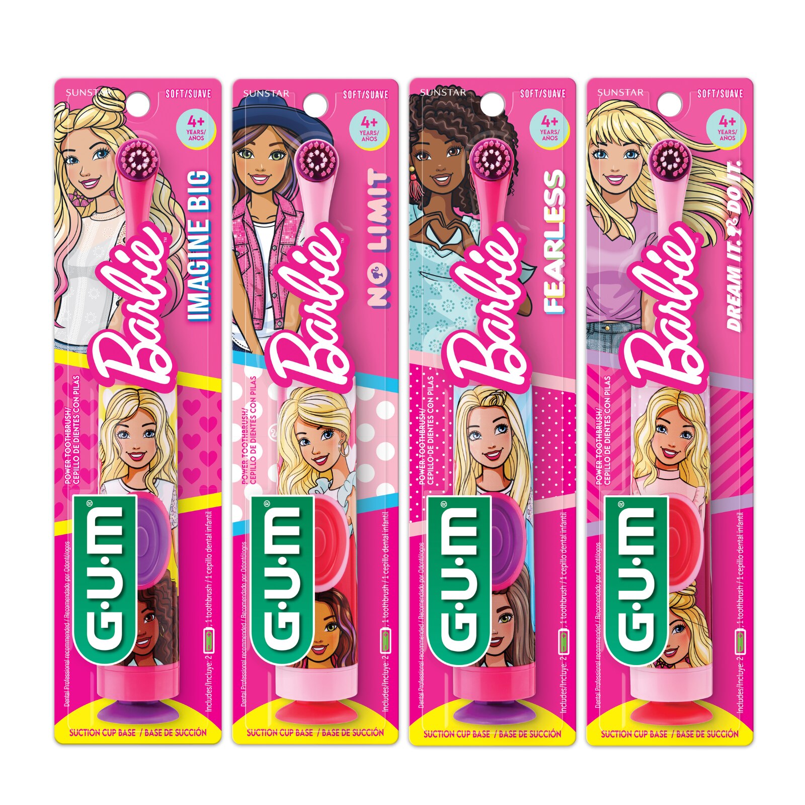 GUM Barbie Power Kids Toothbrush 12/Pk product image