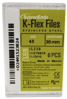 K-Flex Stainless Steel File, 30 mm, # 45, White, 6/Pk, 15238 thumbnail 10