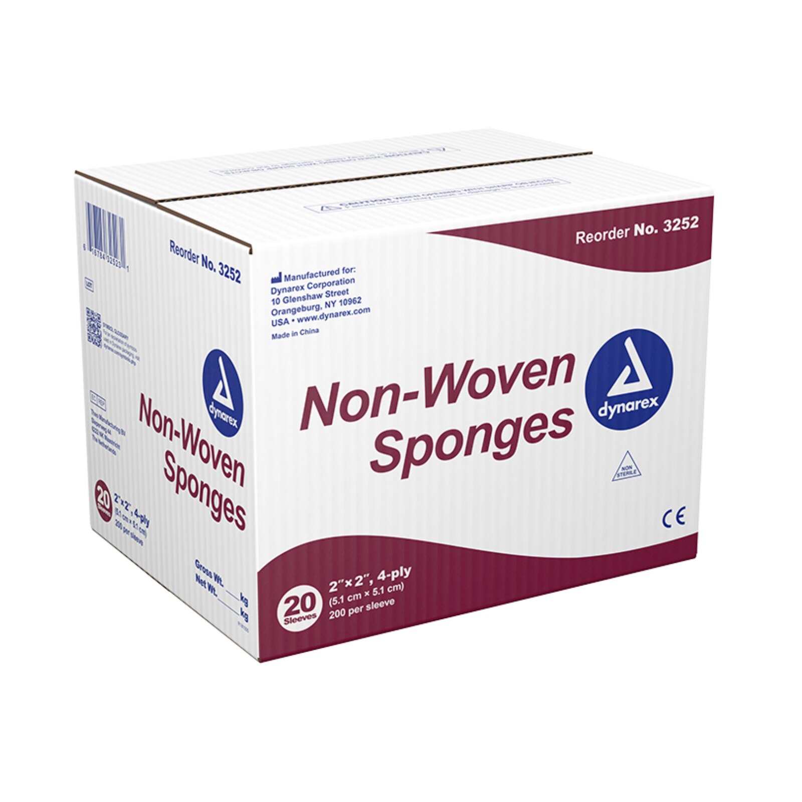 Rayon/Poly Blend Gauze Sponge 2x2" 4 Ply Non-Sterile LF thumbnail 2