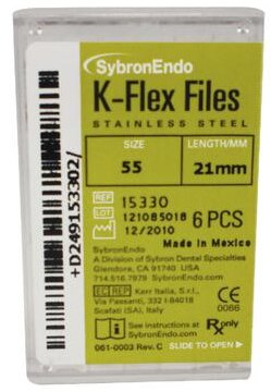 K-Flex Stainless Steel File, 21 mm, # 55, Red, 6/Pk, 15330 thumbnail 9