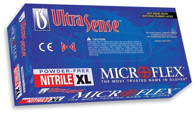 MICROFLEX UltraSense Nitrile Exam Gloves Small Blue Non-Sterile 100/Bx thumbnail 8