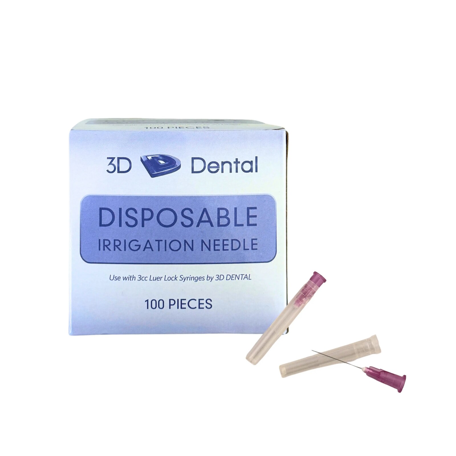 Endo Irrigation Syringes 3cc w/Needle 30ga Side-Vent 100/Pk Purple product image