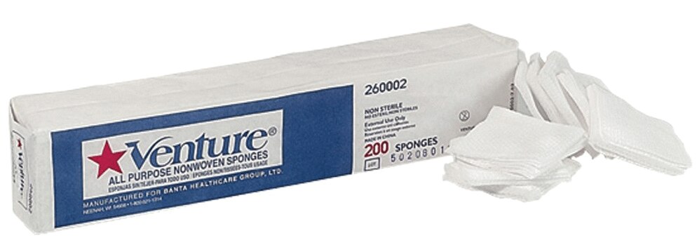 Venture Non-woven Sponges N/S 3x3 4-Ply 4000/Case product image