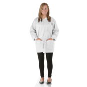 SafeWear Hi-Perform Lab Coat White Medium 12/Pk