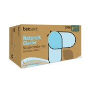 BeeSure Glacier Blue Nitrile Gloves Large 300/Box