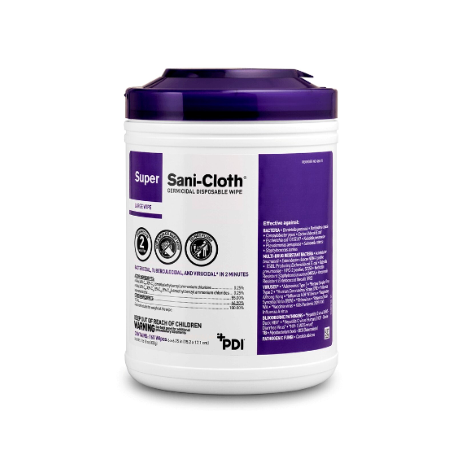 Super Sani-Cloth Germicidal Wipes X-Large 75/Can x 6/Cs product image