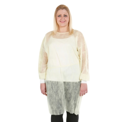 SafeWear Form-Fit Disposable Isolation Gown, Extra Large, Sunny Yellow, 12/Pk, 8113-D thumbnail 4
