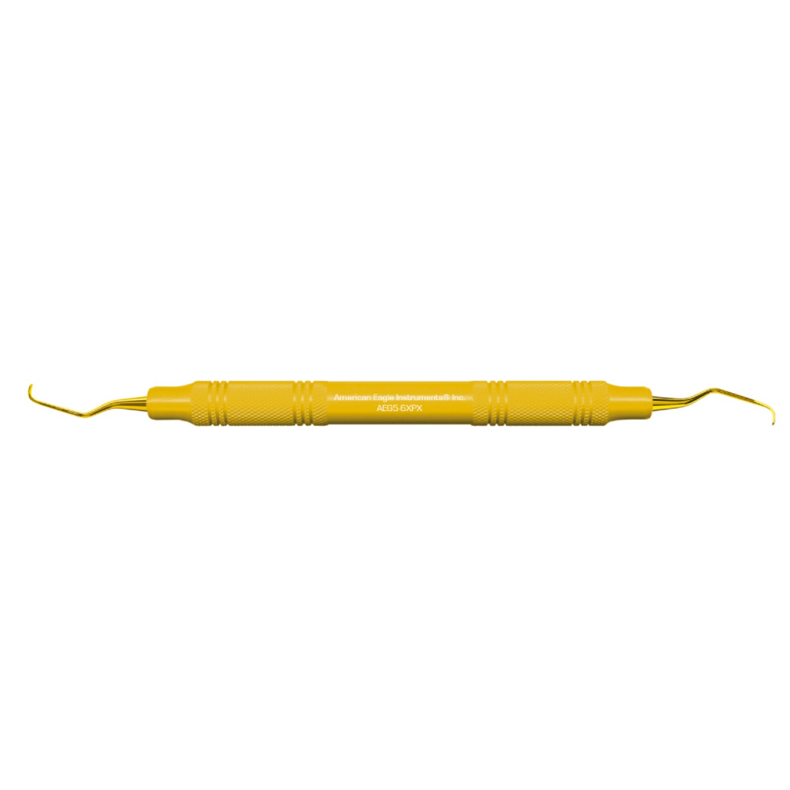 Standard Gracey Curette, XP, # 5-6, Anterior, EagleLite Handle, Resin, 3/8", Yellow, 1/Pk, AEG5-6XPX product image