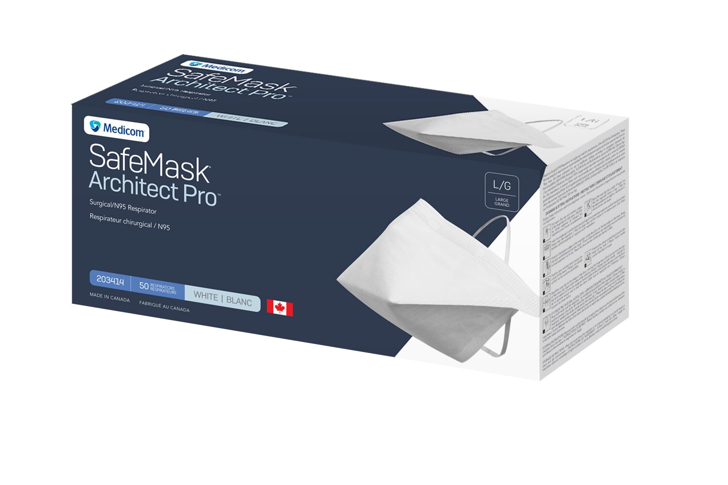 SafeMask Architect Pro N95 Surgical Respirator 50/Pk Large product image