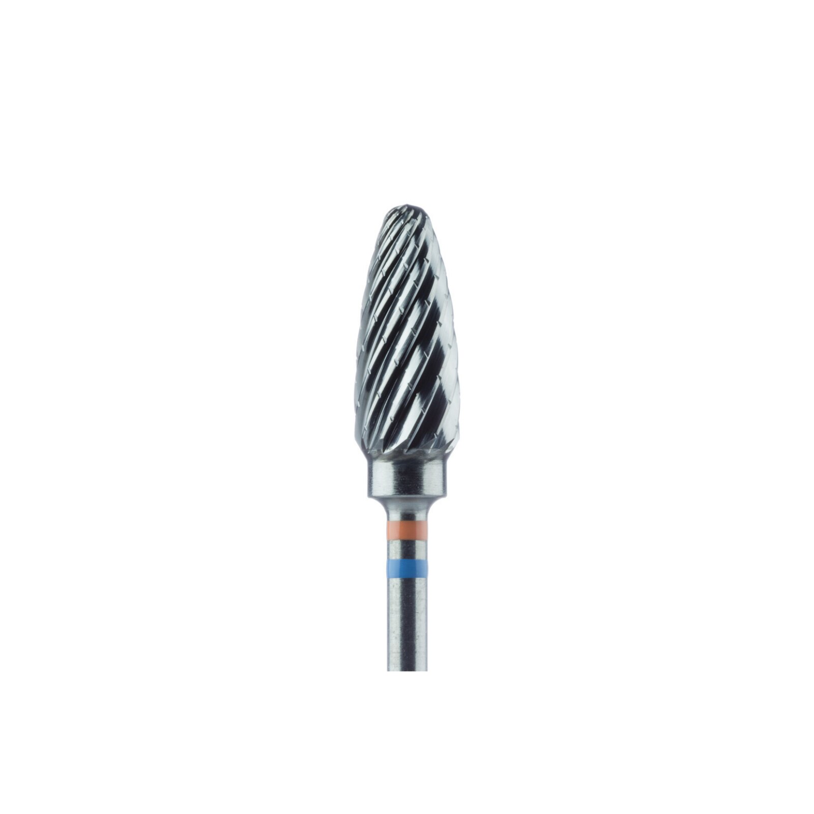 Laboratory Carbide Bur, HP, Faceted Toothing with Cross Cut, # 251FF, Fine, Orange/Blue, 2/Pk, HM251FF-060-HP thumbnail 4