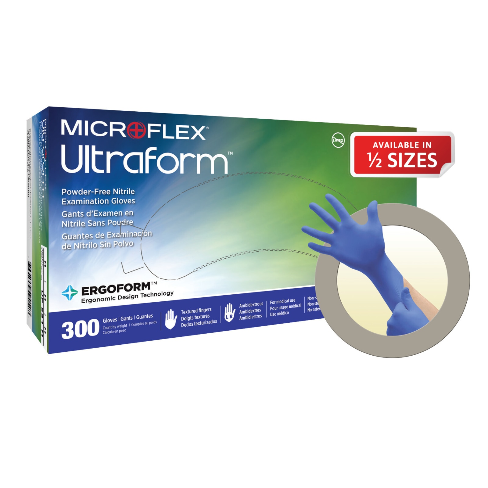 Ultraform Nitrile Gloves, Small, Cobalt Blue, 300/Box, UF-524-S thumbnail 9