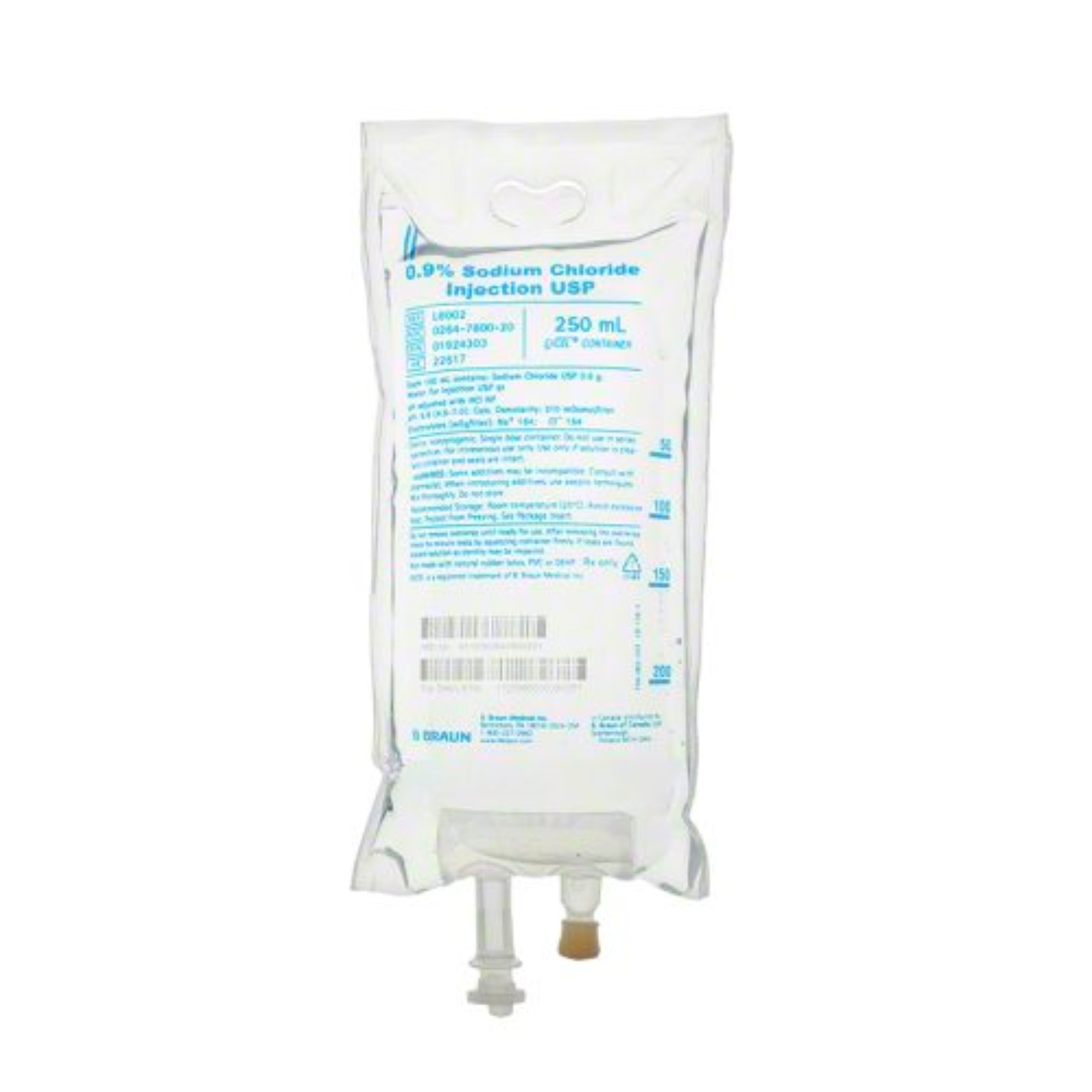 0.9% Sodium Chloride Injection, USP, 250 ml, 1/Pk, L8002 product image