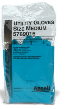 Ansell Rubber Utility Gloves Medium Blue 12Pr/Bg product image