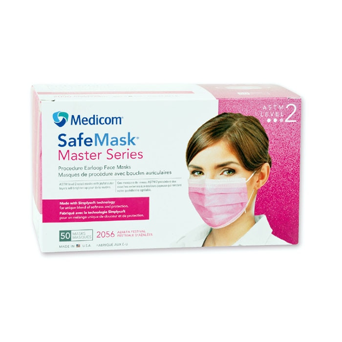 SafeMask Master Series Procedure Earloop, ASTM Level 2, Azalea Festival, 50/Box, 2056 thumbnail 9